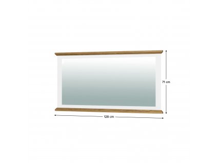 Zrkadlo MZ16, biela/dub grand, LEON