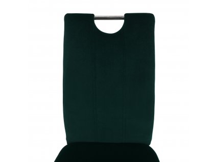 Jedálenská stolička, smaragdová Velvet látka/chróm, OLIVA NEW