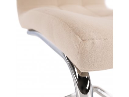 Jedálenská stolička, béžová Dulux Velvet látka/chróm, SALOMA NEW