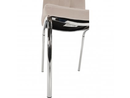 Jedálenská stolička, béžová Dulux Velvet látka/chróm, GERDA NEW