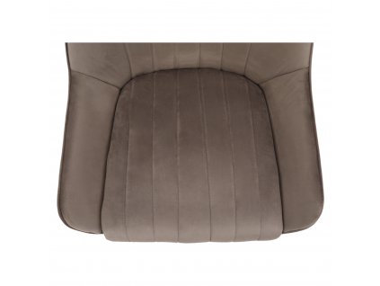 Jedálenská stolička, sivohnedá Taupe/gold chróm-zlatý, PERLIA