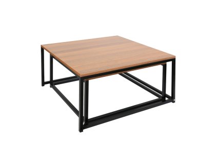 Set dvoch konferenčných stolíkov, orech/čierna, KASTLER NEW TYP 1