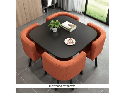 Jedálenský set 1+4, svetlohnedá/prírodná, BEVIS NEW