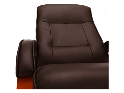 Relaxačné polohovacie kreslo, tmavohnedá, RYAN