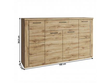 Komoda 4D1S, dub navarra, DORSI