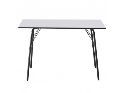 Jedálenský stôl, biela/čierna, 120x75x75 cm, NALAK TYP 2