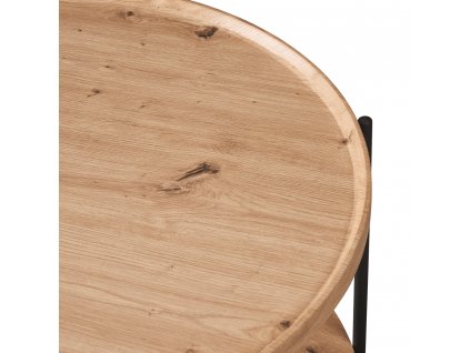 Konferenčný stolík, dub artisan/čierna, LAPIS