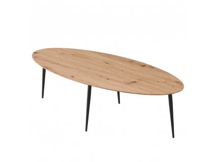 Konferenčný stolík, dub artisan/čierna, SANAM