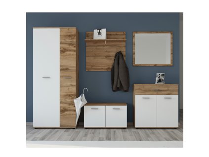 Komoda, dub wotan/biela, IRIA 2D1S E