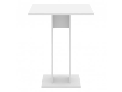 Jedálenský stôl, biela, 67,5x67,5 cm, EVERET