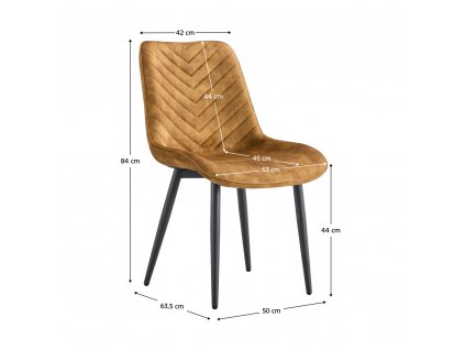 Jedálenská stolička, hnedozlatá/čierna, ZAINA TYP 2