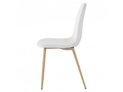 Stolička, béžová Dulux Velvet látka/buk, LEGA NEW