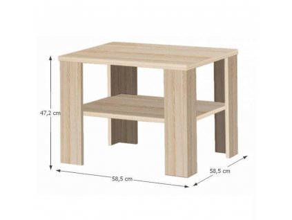 Konferenčný stolík, dub sonoma, INTERSYS 21