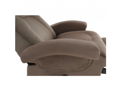 Relaxačné kreslo, s elektrickou funkciou vibrovania, sivohnedá látka, SUAREZ