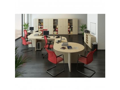 Rohová okrajová skrinka, dub sonoma, TEMPO ASISTENT NEW 014