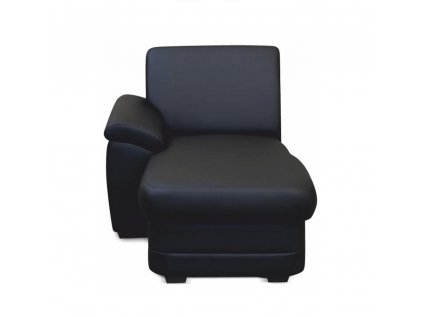Otoman, ekokoža čierna, ľavá, BITER OTT 1B L