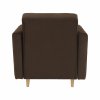 Celočalúnené kreslo, čokoládová látka, AMEDIA