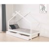 Posteľ s 2 kontajnermi, biela, ELISIA