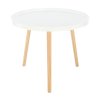 Príručný stolík, biela/prírodná, SANSE TYP 1
