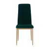 Stolička, smaragdová Velvet látka/dub, COLETA NOVA
