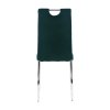 Jedálenská stolička, smaragdová Velvet látka/chróm, OLIVA NEW