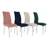 Jedálenská stolička, béžová Dulux Velvet látka/chróm, GERDA NEW