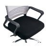 Kancelárska stolička, sieťovina sivohnedá TAUPE/látka čierna, APOLO 2 NEW