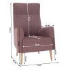 Kreslo ušiak, staroružová/buk, SAMY