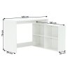 PC stôl, biela, univerzálny, KORNER 2 NEW