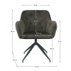 Otočná stolička, hnedá Velvet látka/čierna, VELEZA NEW