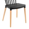 Jedálenská stolička, čierna/buk, ZOSIMA