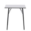 Jedálenský stôl, biela/čierna, 70x70x75 cm, NALAK TYP 1