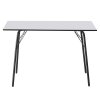 Jedálenský stôl, biela/čierna, 120x75x75 cm, NALAK TYP 2