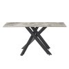 Jedálenský stôl, svetlosivá/čierna, 160x90 cm, ZENOS