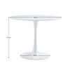 Jedálenský stôl, okrúhly, biela matná, priemer 110 cm, REVENTON NEW