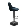 Barová stolička, látka čierna/čierna, TERKAN NEW
