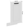 Dvierka na umývačku riadu, biela/biela, LULA ZM 713x446