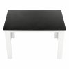 Jedálenský stôl, biela/čierna, 120x80 cm, KRAZ