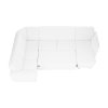 Sedacia súprava v tvare U, ekokoža biela, pravá, BITER U