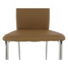 Jedálenská stolička, ekokoža béžová/chróm, ERVINA