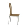 Jedálenská stolička, ekokoža béžová/chróm, ERVINA