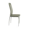 Jedálenská stolička, ekokoža sivá/chróm, ERVINA