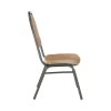 Stolička, stohovateľná, látka béžová/rám sivý, JEFF 2 NEW