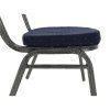 Stolička, stohovateľná, látka modrá/sivý rám, JEFF 2 NEW