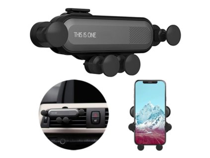 Universal Smartphone Gravity Air Vent Car Holder Black 09052019 01 p