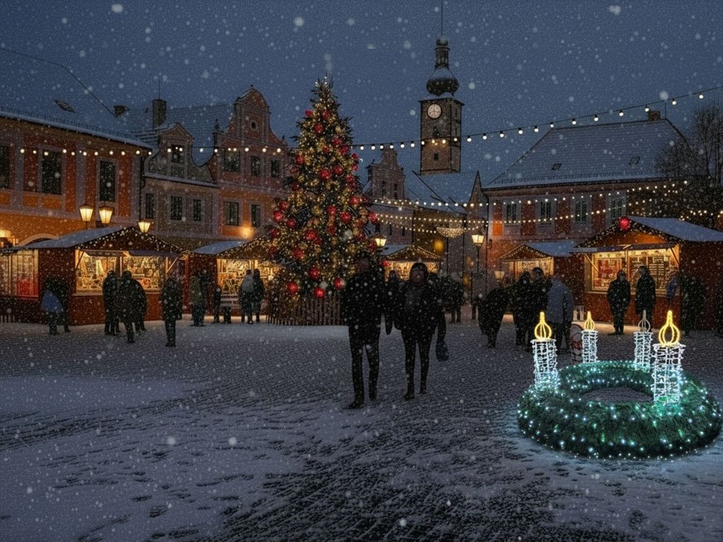 3D LED Adventní věnec 2, 150 cm MC DECO dekorace pro obce a mesta vanocni vyzdoba pro obce a mesta