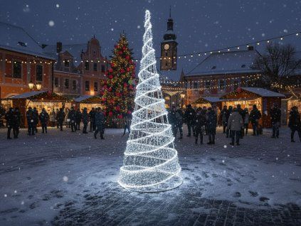 LED strom dekorace pro mesta obce-Vánoční LED strom, 400 cm-MC-DECO