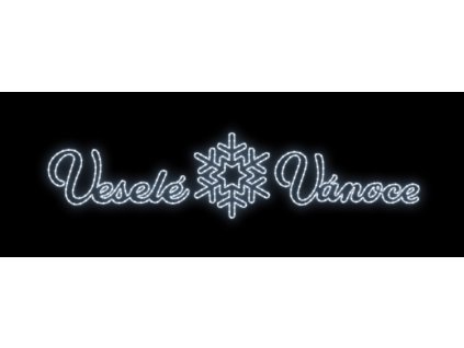 LED nápis VESELÉ VÁNOCE 65x400cm