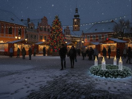 3D LED Adventní věnec 1, 300 cm 2 Svetelna vanocni vyzdoba pro mesta a obce MC DECO dekorace pro mesta obce 01