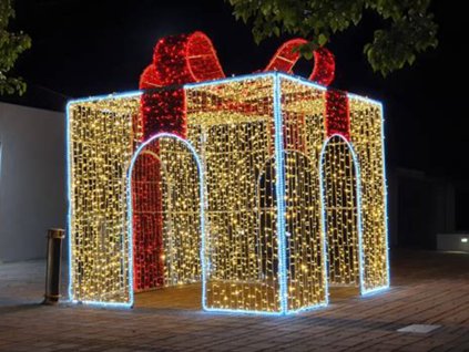 Vánoční LED darek fotopoint dekorace pro obce mesta nakuni centra vanočni svetelna vyzdoba dekorace - Vanocni svetelna dekorace Vlocka na verejne osvetleni pro mesta a obce